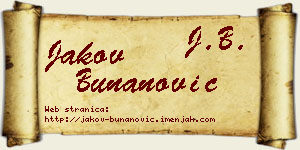 Jakov Bunanović vizit kartica